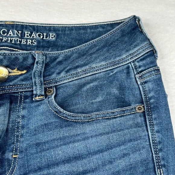 American Eagle Outfitters Womens Super Stretch Kick Boot Jeans Pants Size 2 Long - Picture 6 of 16